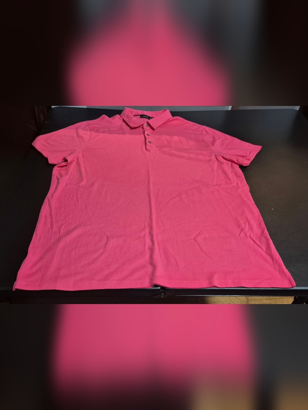 Apt. 9 Men's XXL Polo Shirt 100% Cotton Salmon Pink Short Sleeve Solid Casual
